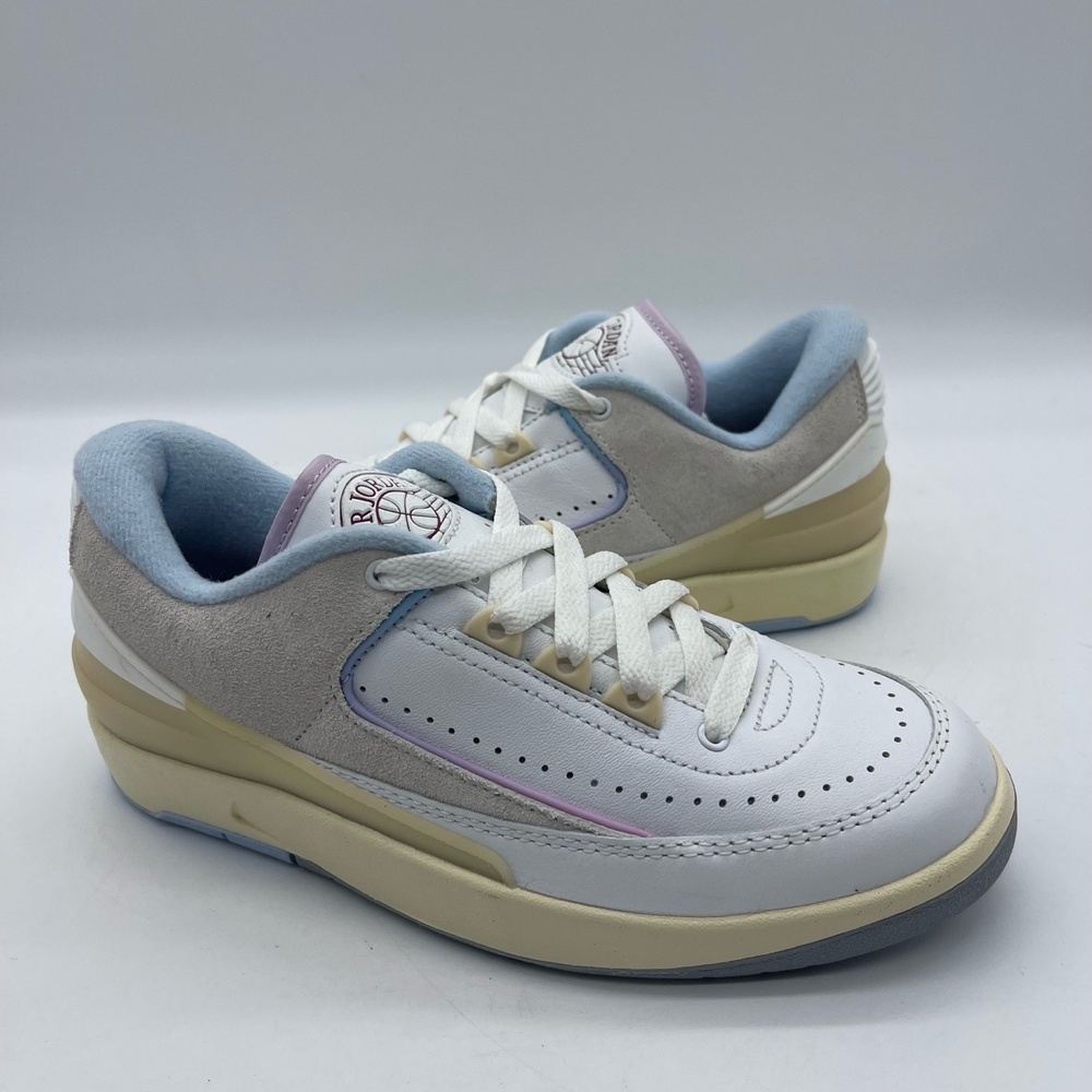 Nike Air Jordan 2 Low DX4401-146 Women's Size 6 Shoes White Gray Blue Sneakers